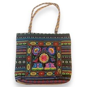 Handmade Small Shoulder Bag. 13.5” W x 12” H x .5” D